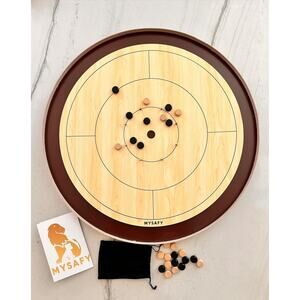 Crokinole Practice Board Official Size Board with Mini-Size Discs for Beginners